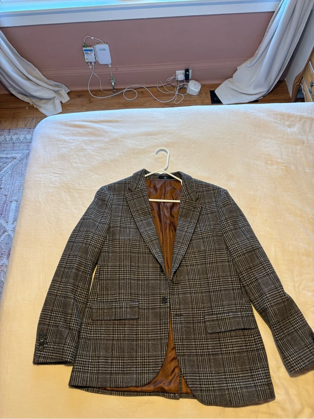 Classic brown/Grey Glen Plaid Men's Blazer